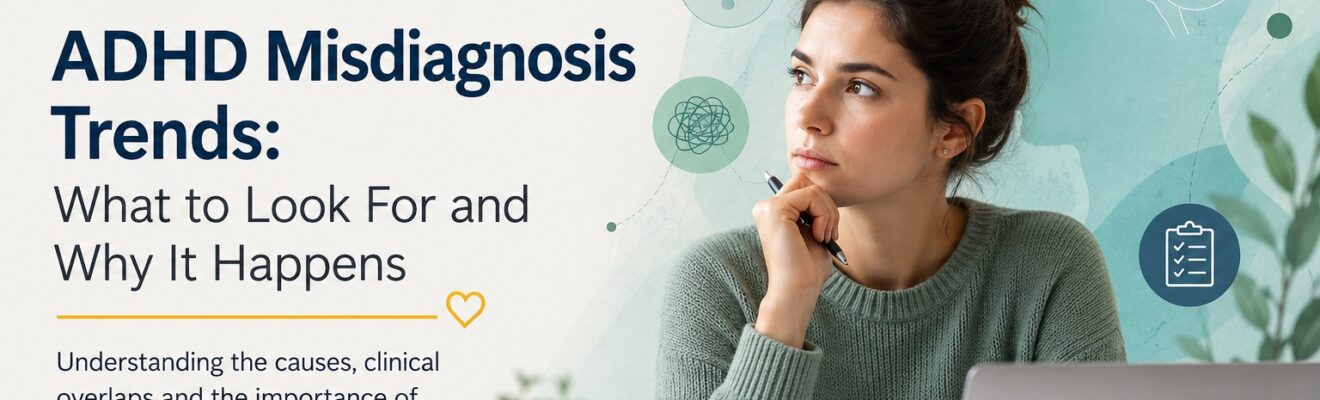 Consultant psychiatrist discussing ADHD assessment and misdiagnosis in adults